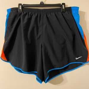 Womens Nike Gray‎ Blue Orange Lined Athletic Running Shorts Size 1X